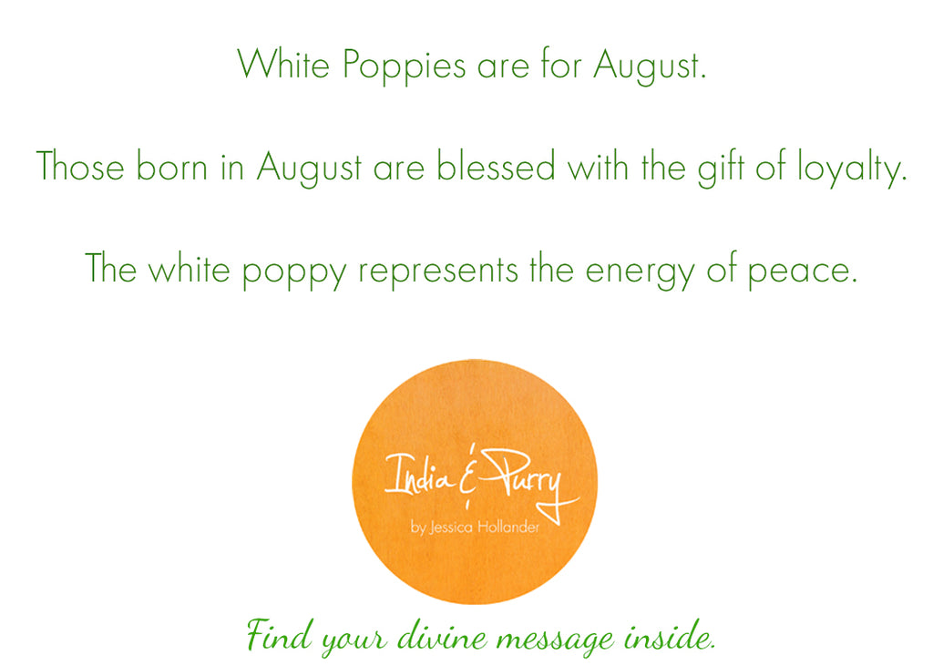 August:  White Poppies