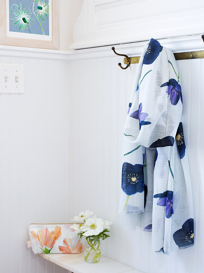 Scarf: Black Hellebore on Snow