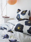 Duvet Cover: Black Hellebore on Snow