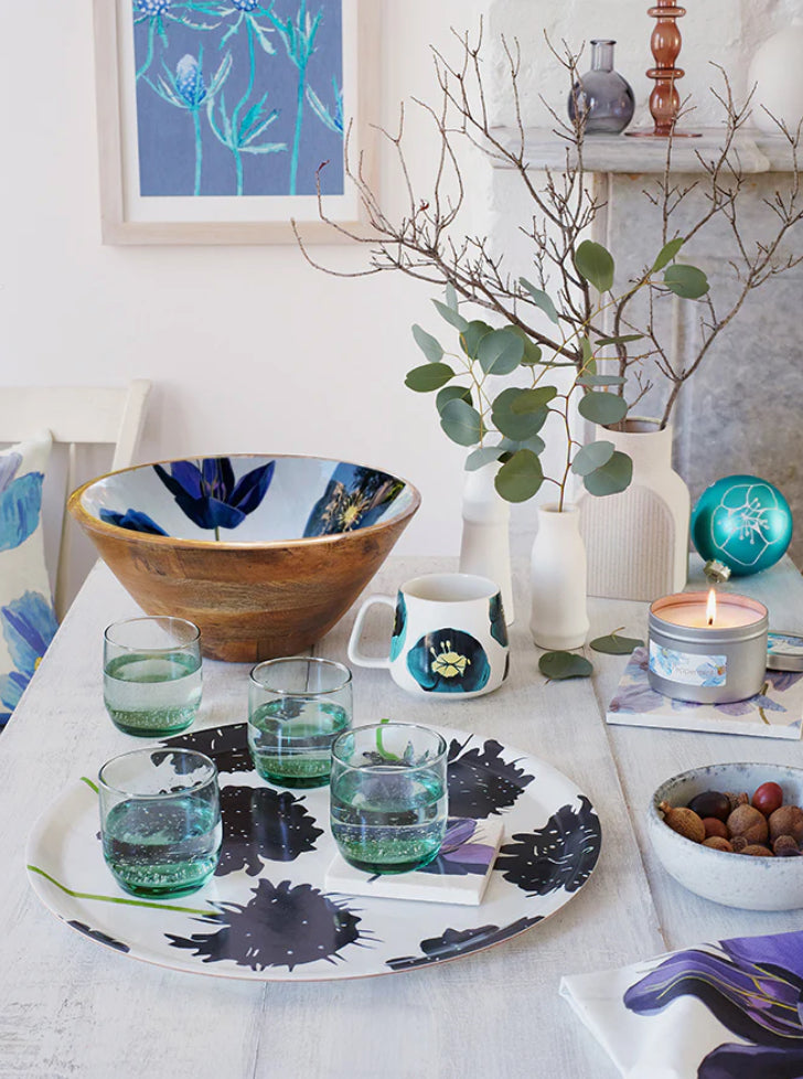 Art Print:  Purple Thistle on Grey