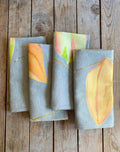 Napkin Set: Three Lanterns on Grey