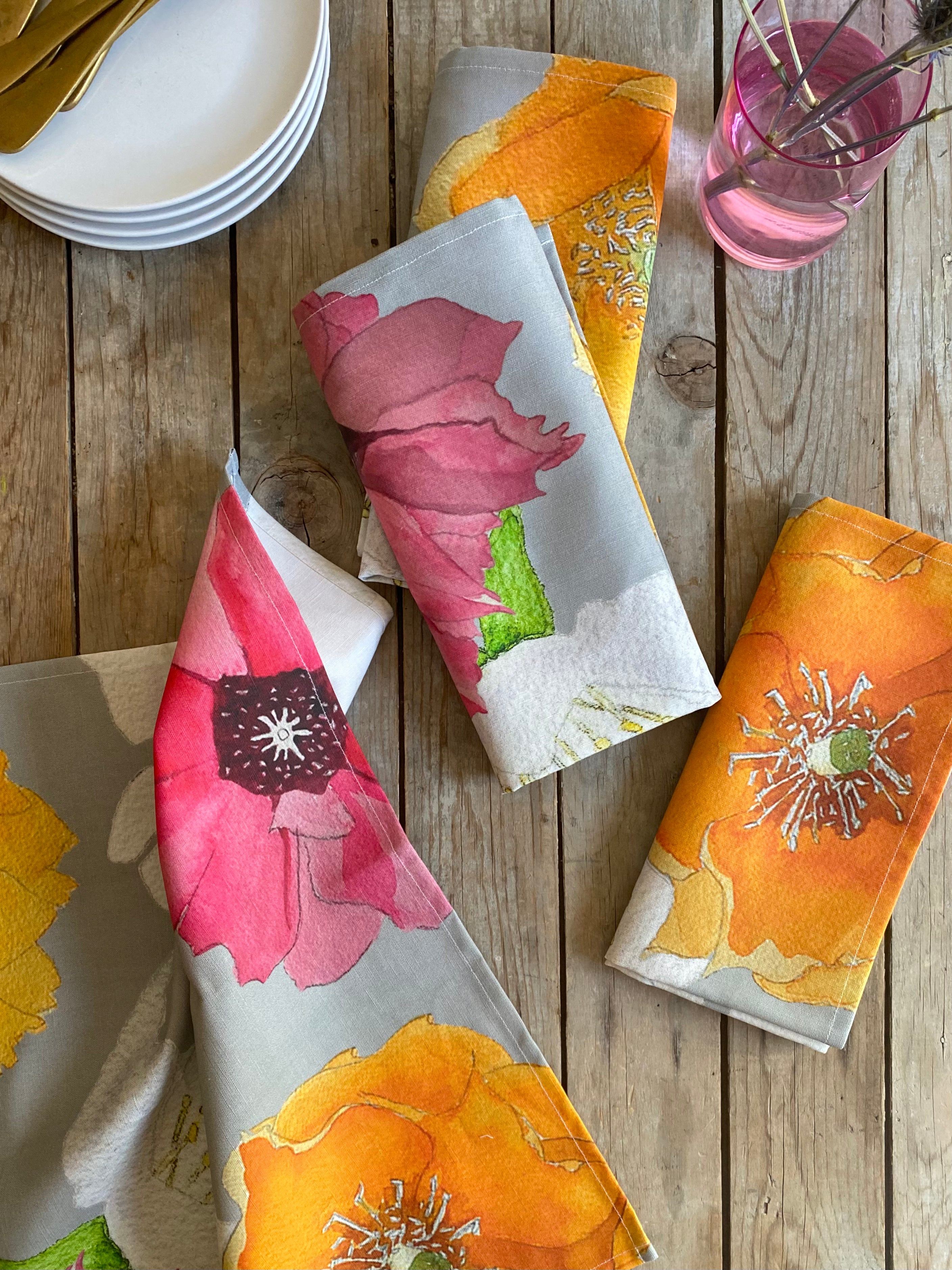 Napkin Set Cactus Flowers India & Purry