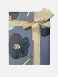 Gift Wrap:  Green Winter Rose on Charcoal
