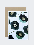 Notecard:  Green Winter Rose on Snow