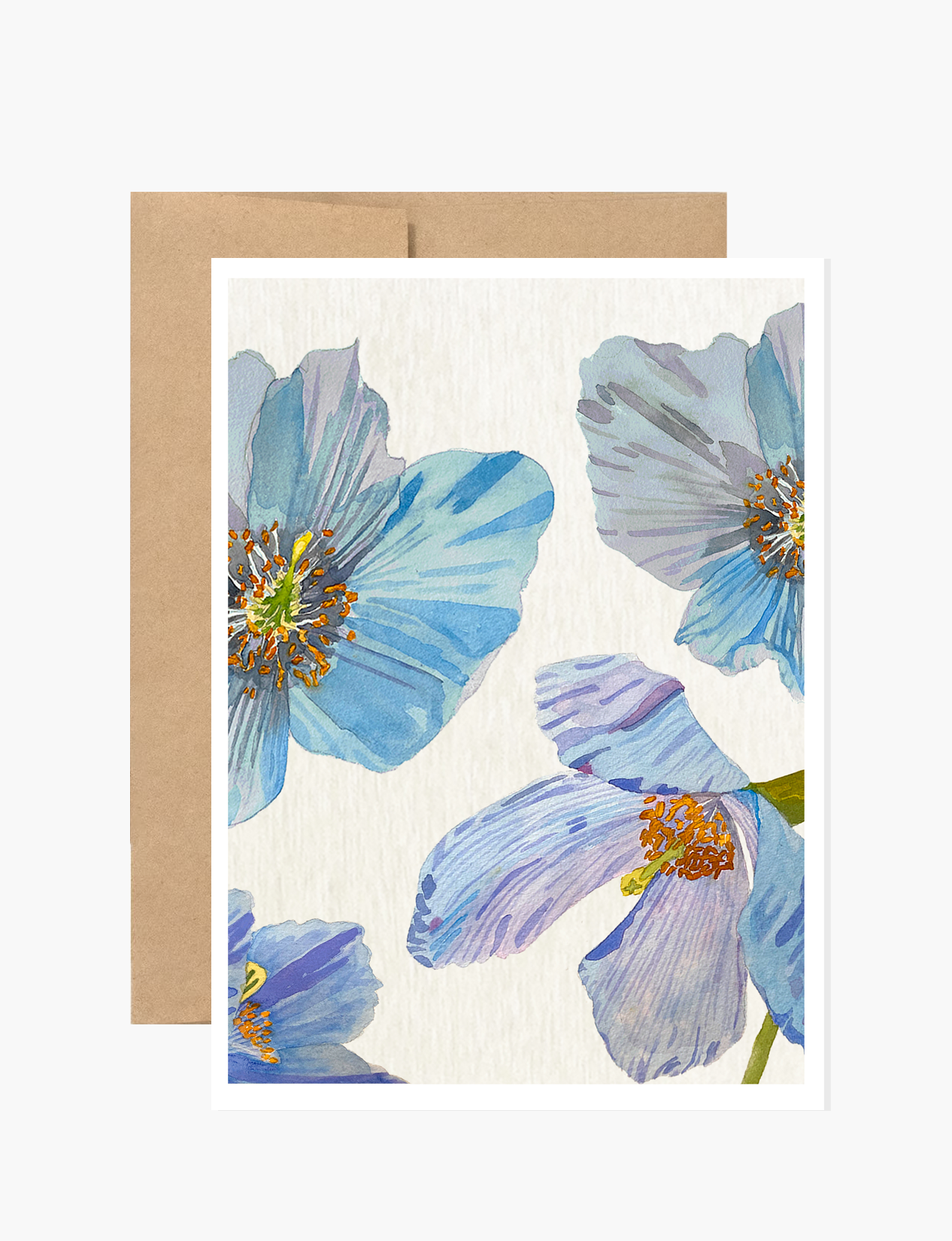 Notecard:  Himalayan Blue Poppies