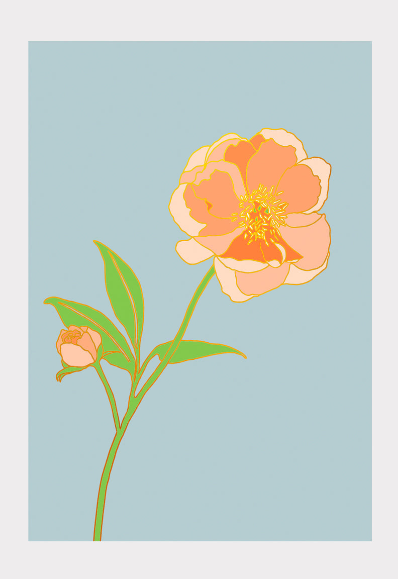 Art Print: Les Petites Fleurs Peony No. 1