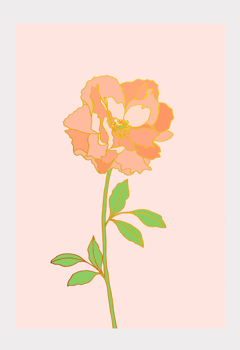 Art Print: Les Petites Fleurs Peony No. 4