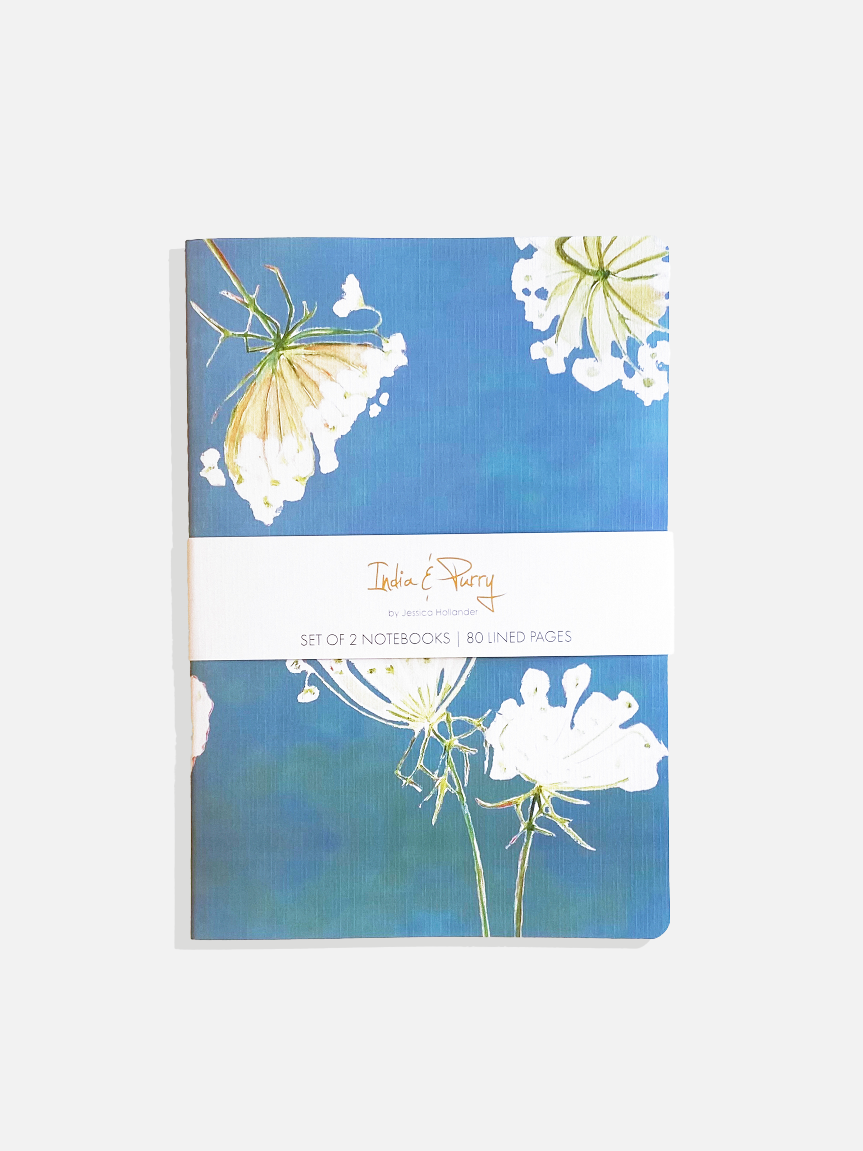 Notebook Set:  Queen Anne's Lace & Himalayan Blue Poppies