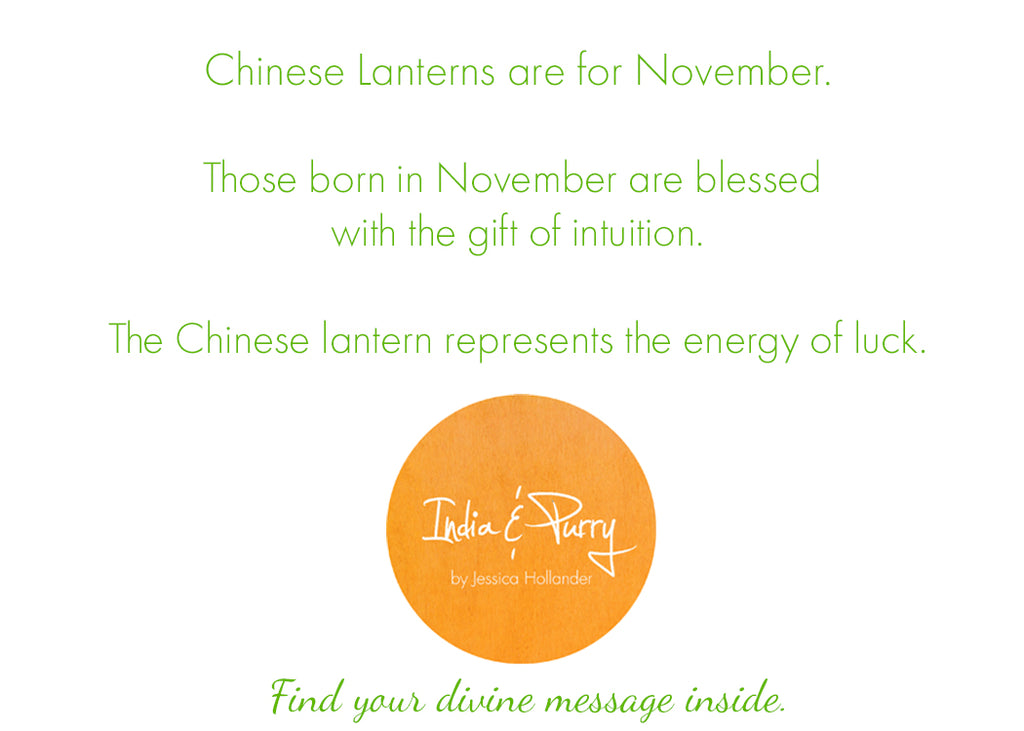 November:  Chinese Lanterns