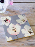 Trivet: Cherry Blossoms On Grey