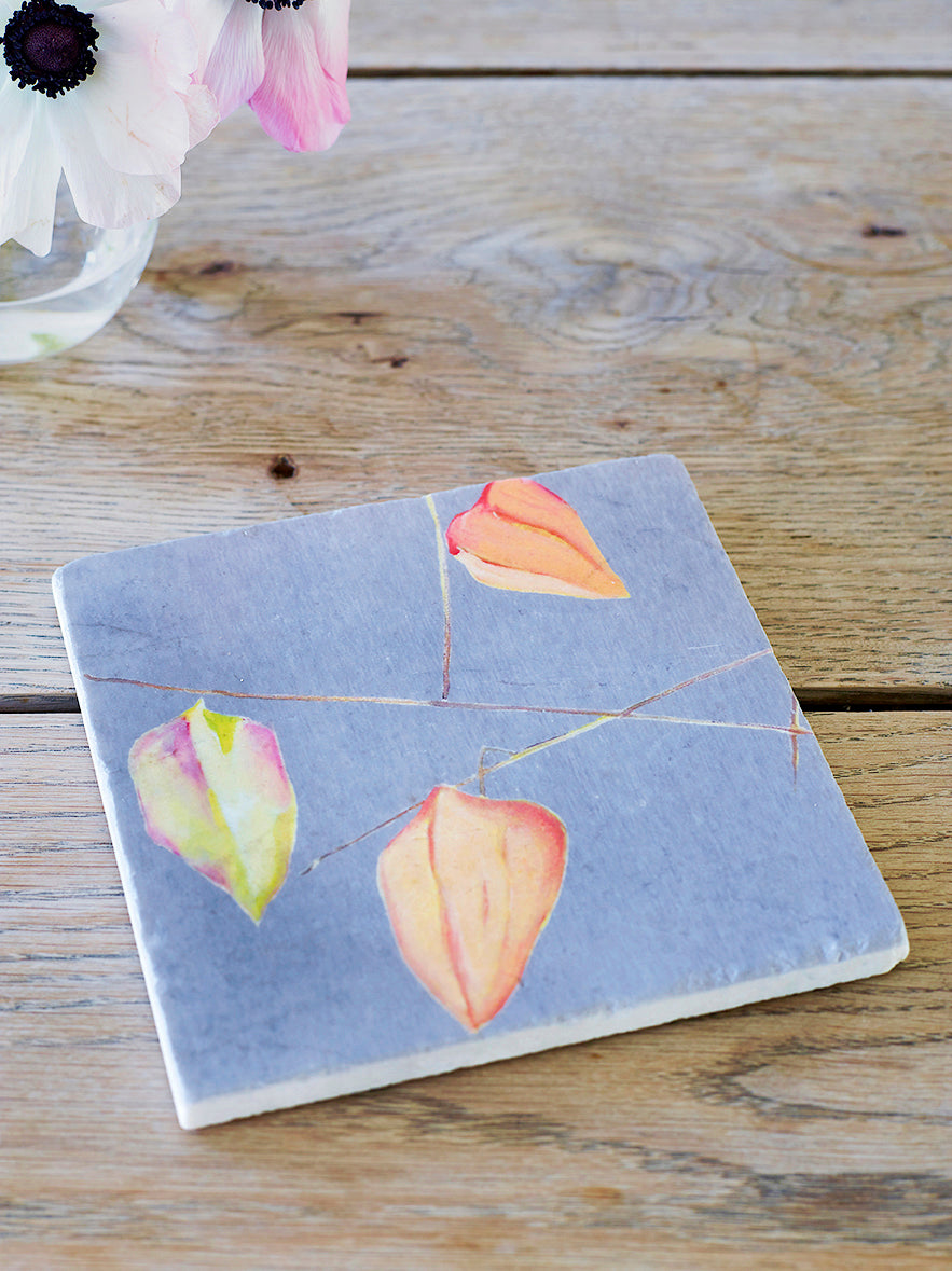 Trivet: Three Lanterns on Grey