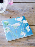 Trivet: Queen Anne's Lace on Teal