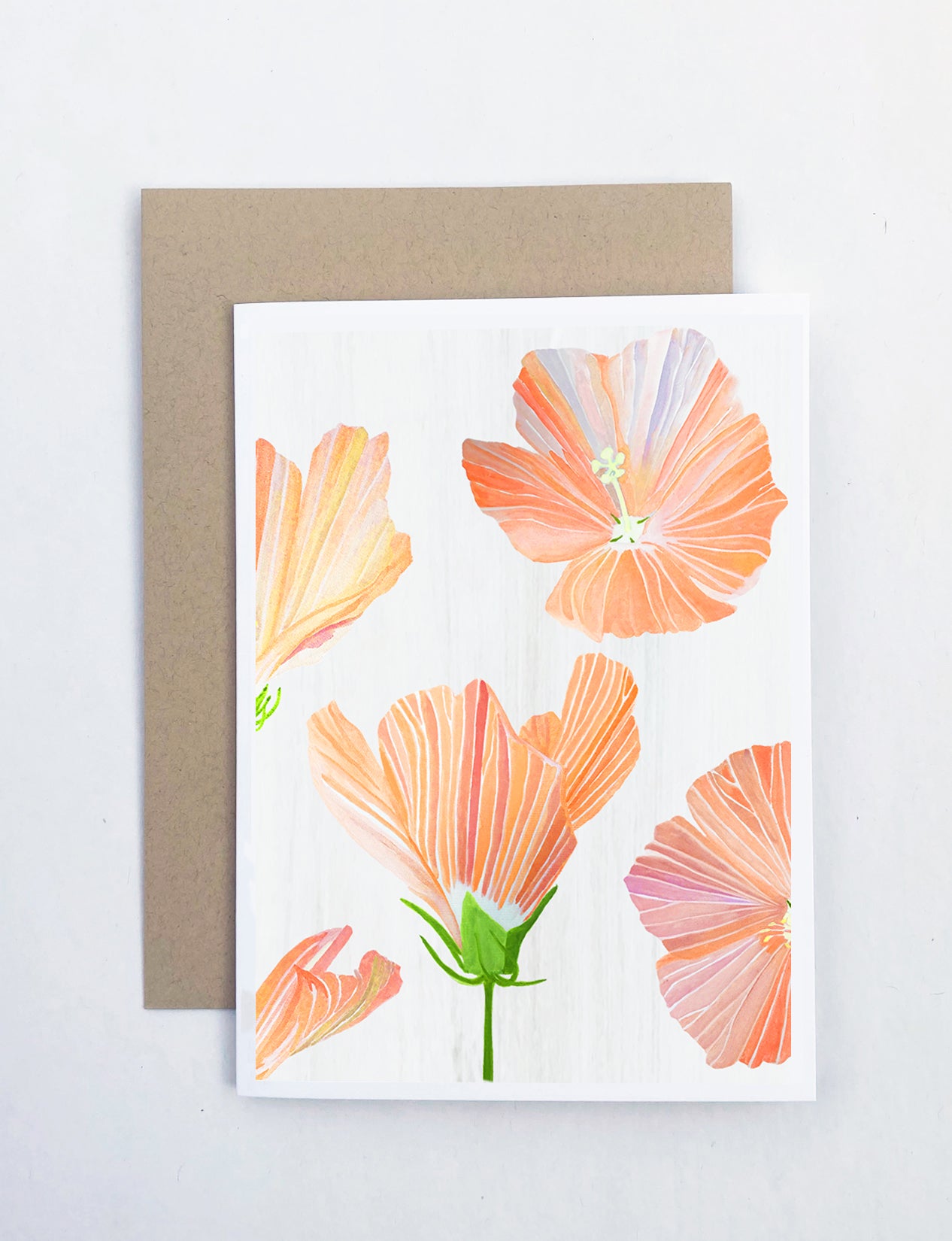 Notecard: Hibiscus on Snow