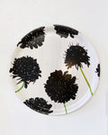 Swedish Serving Tray:  Black Scabiosa on Snow
