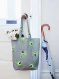Tote Bag: Thistle on Grey