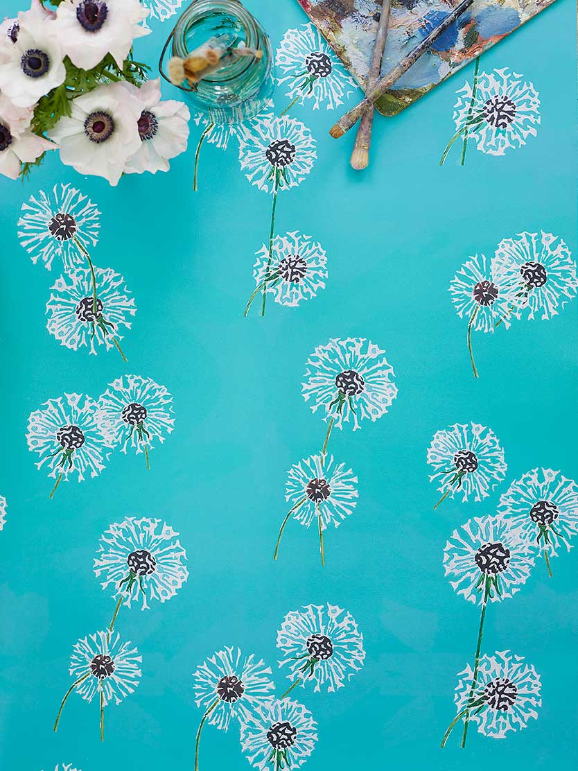 Wallpaper: Dandelions on Aqua