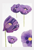 Art Print: Purple Poppies on Snow-India & Purry