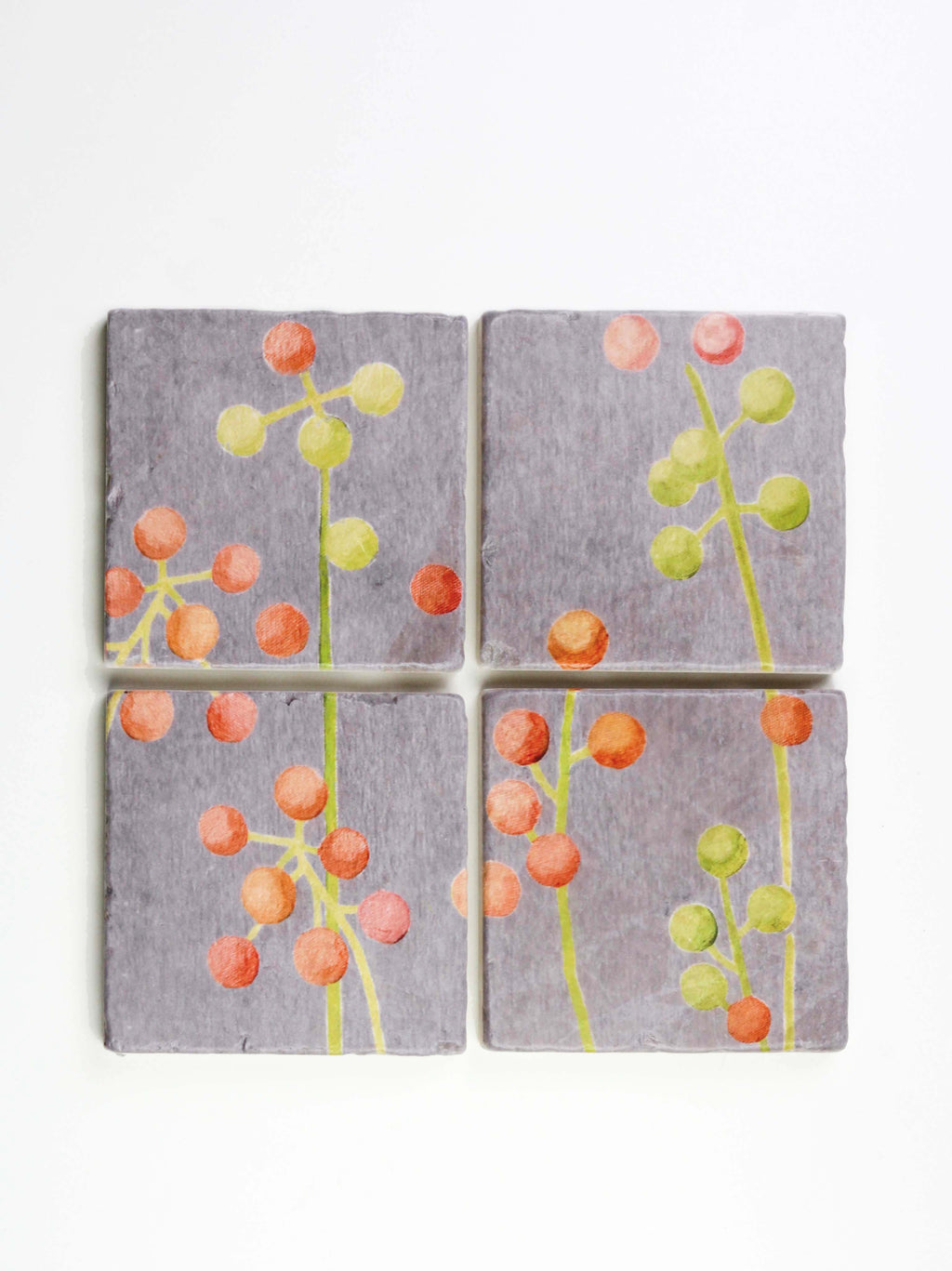 Coaster Set: Brunia on Grey-India & Purry