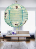 Lantern: Dandelions on Aqua-India & Purry