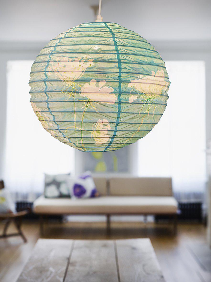 Lantern: Queen Anne's Lace on Teal-India & Purry