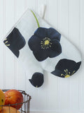 Oven Mitt: Black Hellebore on Snow-India & Purry