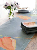 Table Runner: Lanterns on Grey-India & Purry