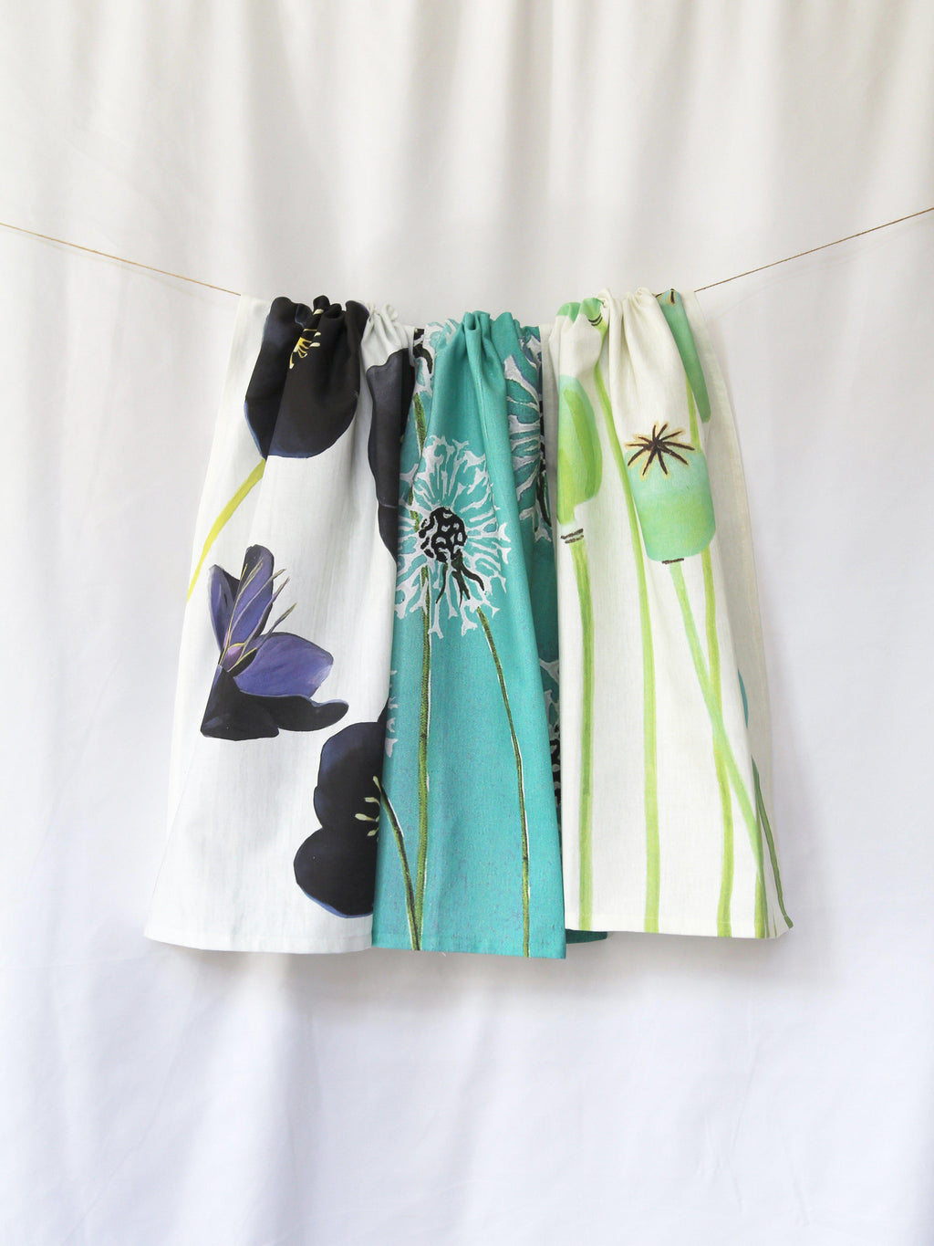 Tea Towel: Black Hellebore on Snow-India & Purry